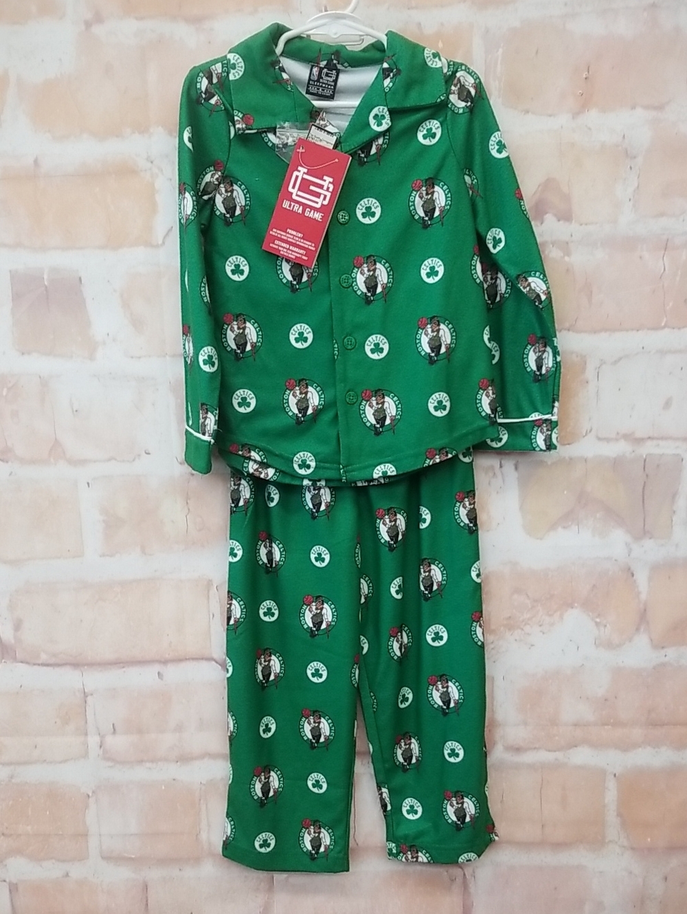 NBA Green Kids Pajama Set - Cozy Two-Piece Sleepwear